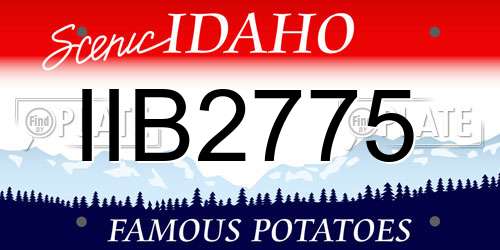 IIB2775 Idaho License Plate