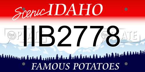 IIB2778 Idaho License Plate