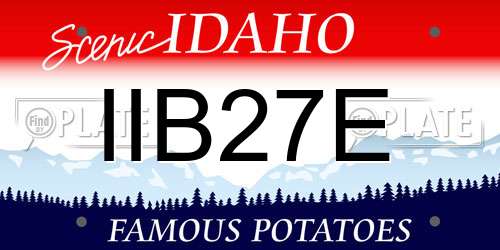IIB27E Idaho License Plate
