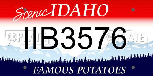 IIB3576 Idaho License Plate