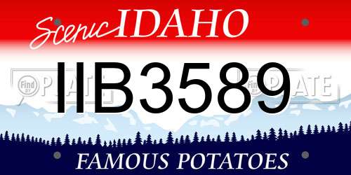 IIB3589 Idaho License Plate