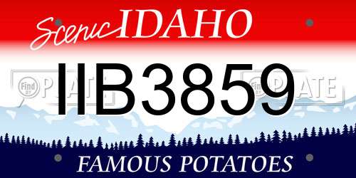 IIB3859 Idaho License Plate
