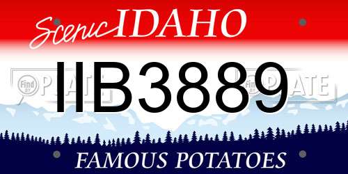 IIB3889 Idaho License Plate