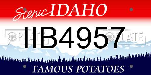 IIB4957 Idaho License Plate