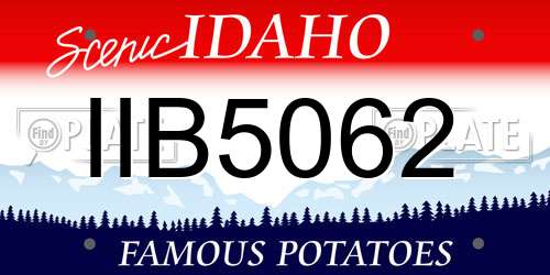 IIB5062 Idaho License Plate