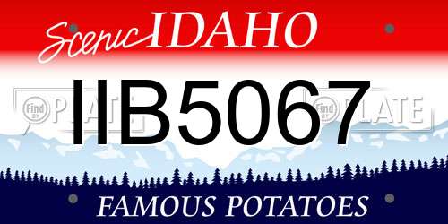 IIB5067 Idaho License Plate