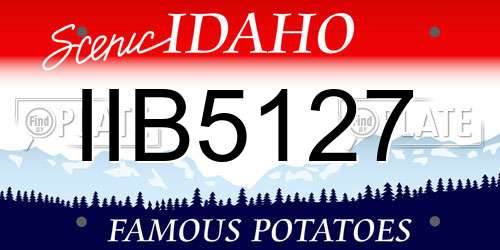 IIB5127 Idaho License Plate