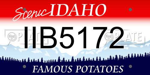 IIB5172 Idaho License Plate