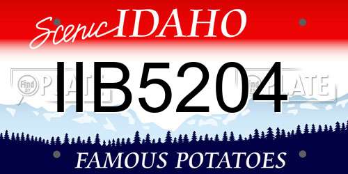 IIB5204 Idaho License Plate