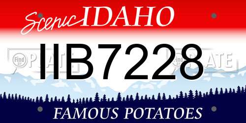 IIB7228 Idaho License Plate
