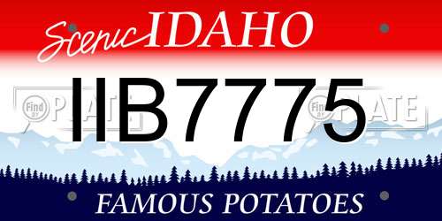 IIB7775 Idaho License Plate