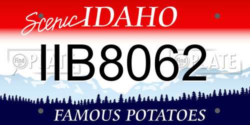 IIB8062 Idaho License Plate