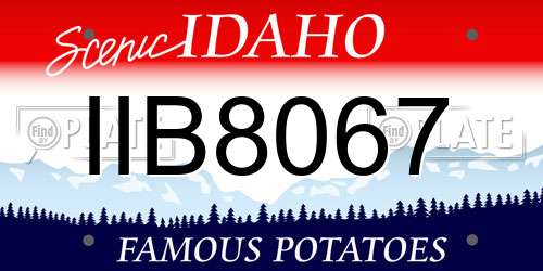 IIB8067 Idaho License Plate