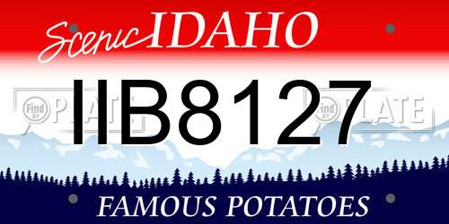 IIB8127 Idaho License Plate