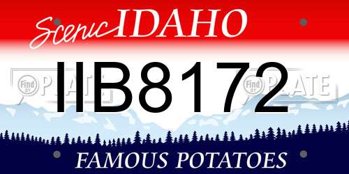 IIB8172 Idaho License Plate