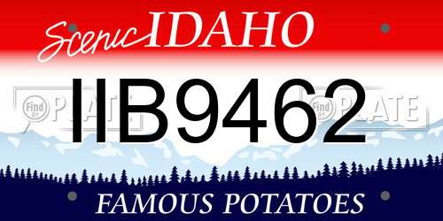 IIB9462 Idaho License Plate