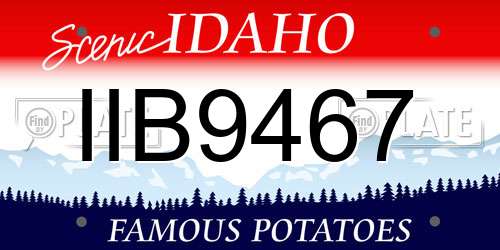 IIB9467 Idaho License Plate