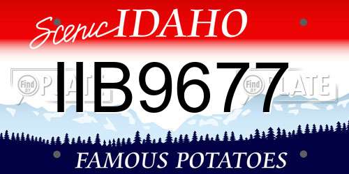 IIB9677 Idaho License Plate