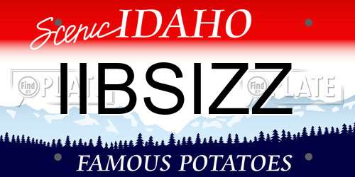 IIBSIZZ Idaho License Plate
