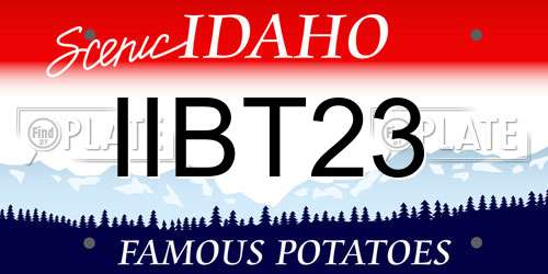 IIBT23 Idaho License Plate