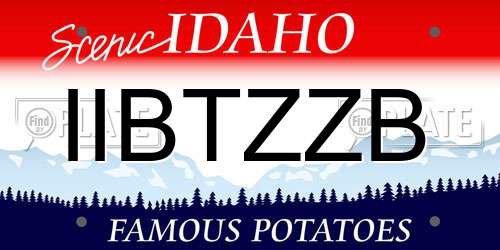 IIBTZZB Idaho License Plate