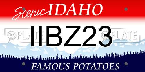 IIBZ23 Idaho License Plate