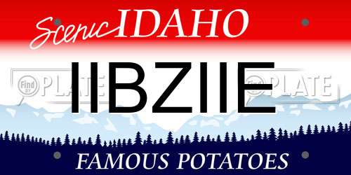 IIBZIIE Idaho License Plate