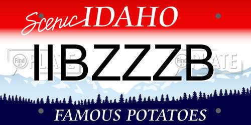 IIBZZZB Idaho License Plate