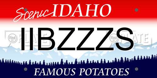 IIBZZZS Idaho License Plate