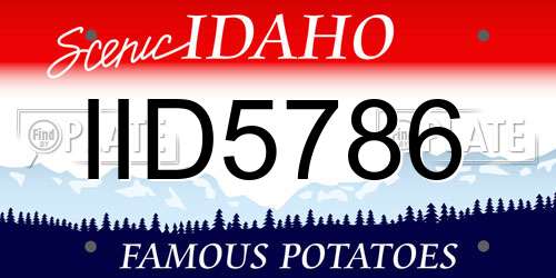 IID5786 Idaho License Plate