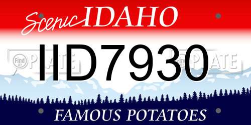 IID7930 Idaho License Plate