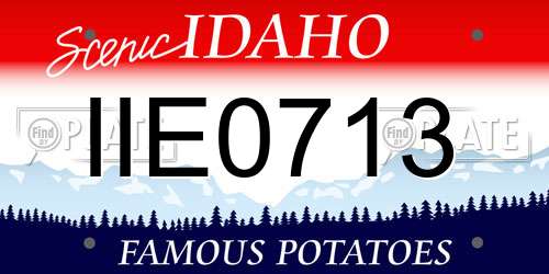 IIE0713 Idaho License Plate