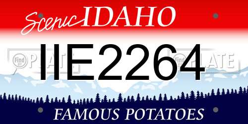 IIE2264 Idaho License Plate