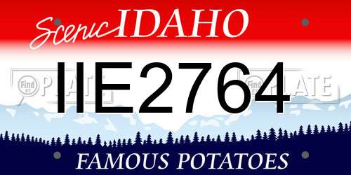 IIE2764 Idaho License Plate