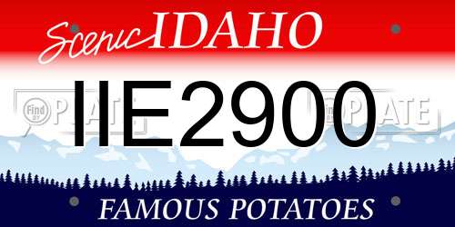 IIE2900 Idaho License Plate