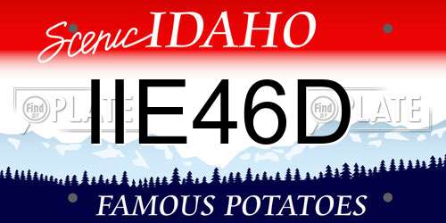 IIE46D Idaho License Plate