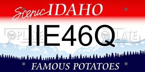 IIE46Q Idaho License Plate