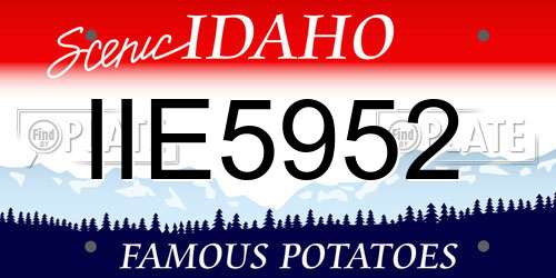 IIE5952 Idaho License Plate