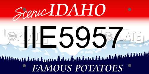 IIE5957 Idaho License Plate