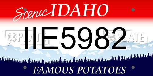 IIE5982 Idaho License Plate