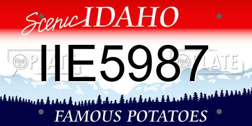 IIE5987 Idaho License Plate