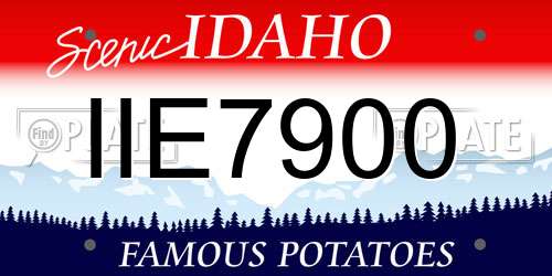IIE7900 Idaho License Plate