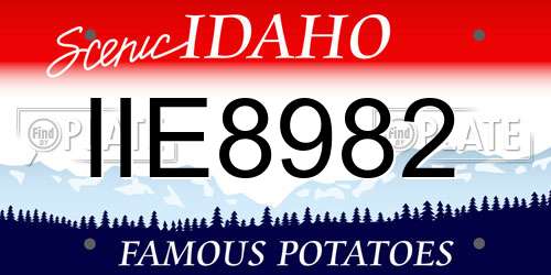 IIE8982 Idaho License Plate