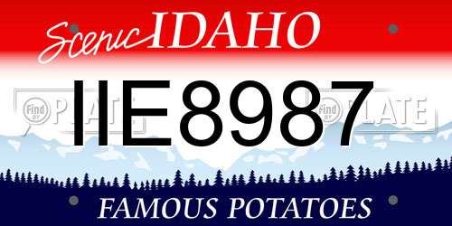 IIE8987 Idaho License Plate