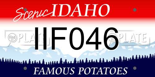 IIF046 Idaho License Plate