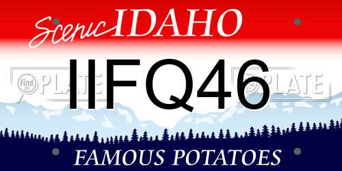 IIFQ46 Idaho License Plate