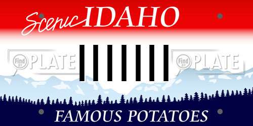 IIIIIII Idaho License Plate