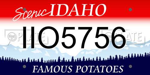IIO5756 Idaho License Plate