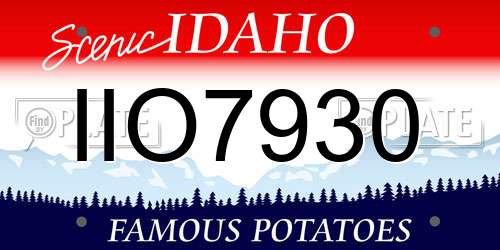 IIO7930 Idaho License Plate