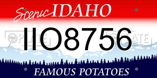 IIO8756 Idaho License Plate